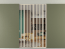 Перегородка Формато внутри проёма скрытое крепление в потолок 2 створки