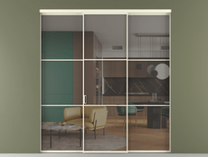 Перегородка Формато внутри проёма 3 створки