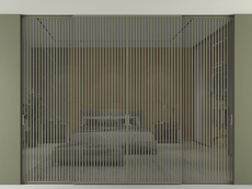 Перегородка Формато внутри проёма скрытое крепление в потолок 4 створки