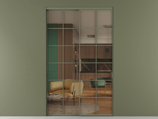 Перегородка Formato внутри проёма 2 створки