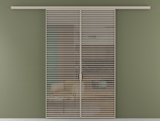 Перегородка Формато вдоль стены 2 створки