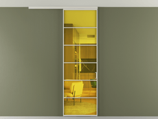 Перегородка Formato вдоль стены на потолок 1 створка