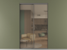 Перегородка Formato внутри проёма 2 створки