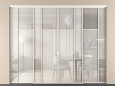 Перегородка Mosaic внутри проёма 4 створки