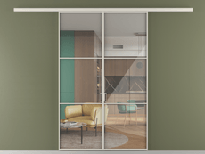 Перегородка Formato вдоль стены 2 створки