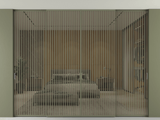 Перегородка Формато внутри проёма скрытое крепление в потолок 4 створки