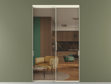 Перегородка Formato внутри проёма 2 створки