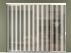 Перегородка Formato внутри проёма 4 створки с синхронным механизмом