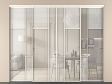 Перегородка Мозаик внутри проёма 4 створки