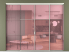 Перегородка Formato внутри проёма 4 створки