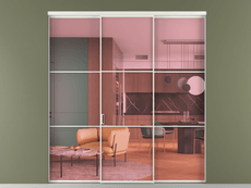 Перегородка Формато внутри проёма 3 створки