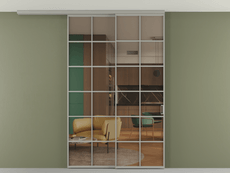 Перегородка Formato вдоль стены на потолок телескопик синхро 2