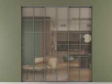 Перегородка Formato внутри проёма 3 створки