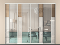 Перегородка Mosaic внутри проёма 4 створки