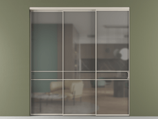 Перегородка Formato внутри проёма 3 створки с синхронным механизмом