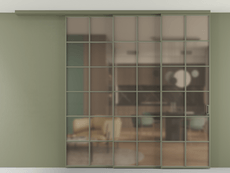 Перегородка Formato вдоль стены на потолок телескопик синхро 3