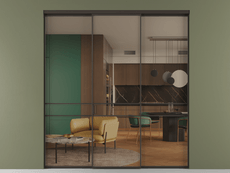 Перегородка Formato внутри проёма 3 створки