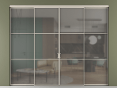 Перегородка Формато внутри проёма 4 створки