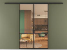 Перегородка Formato вдоль стены 2 створки