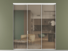 Перегородка Formato внутри проёма 3 створки