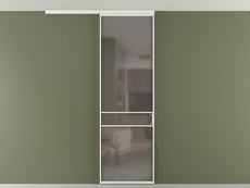 Перегородка Formato вдоль стены на потолок 1 створка