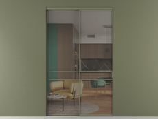 Перегородка Formato внутри проёма 2 створки