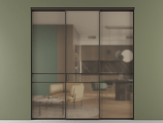 Перегородка Formato внутри проёма 3 створки