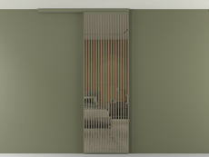 Перегородка Формато вдоль стены на потолок 1 створка