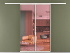 Перегородка Формато вдоль стены 2 створки