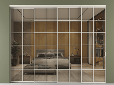 Перегородка Формато внутри проёма 4 створки с синхронным механизмом