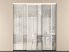 Перегородка Mosaic внутри проёма 3 створки