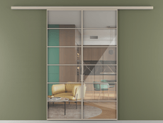 Перегородка Formato вдоль стены 2 створки