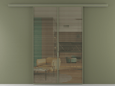 Перегородка Formato вдоль стены 2 створки