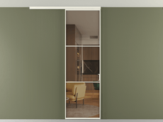 Перегородка Формато вдоль стены на потолок 1 створка