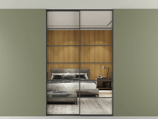 Перегородка Формато внутри проёма скрытое крепление в потолок 2 створки