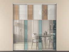 Перегородка Мозаик внутри проёма 3 створки