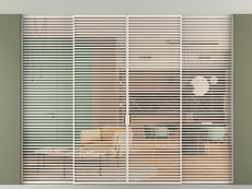 Перегородка Формато внутри проёма скрытое крепление в потолок 4 створки