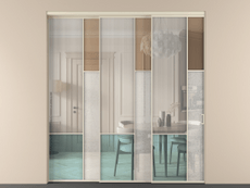 Перегородка Mosaic внутри проёма телескопик синхро 2