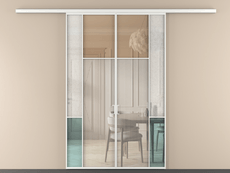 Перегородка Мозаик вдоль стены 2 створки