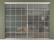 Перегородка Formato внутри проёма 4 створки