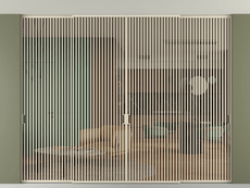 Перегородка Formato внутри проёма скрытое крепление в потолок 4 створки