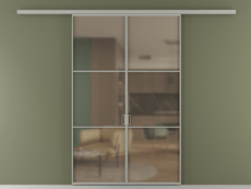 Перегородка Formato вдоль стены двустворчатая