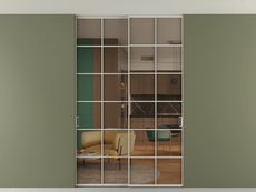 Перегородка Formato внутри проёма скрытое крепление в потолок 2 створки