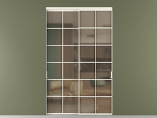 Перегородка Formato внутри проёма 2 створки