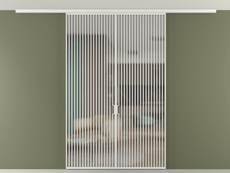 Перегородка Формато вдоль стены на потолок 2 створки