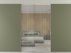 Перегородка Formato внутри проёма скрытое крепление в потолок 2 створки