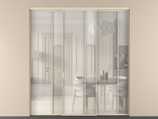 Перегородка Mosaic внутри проёма 3 створки