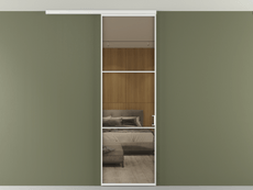 Перегородка Formato вдоль стены на потолок одностворчатая