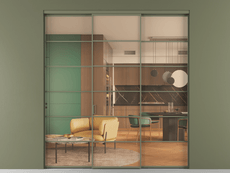 Перегородка Formato внутри проёма трёхстворчатая