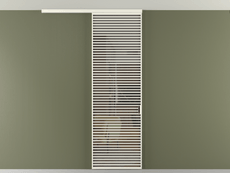 Перегородка Formato вдоль стены на потолок 1 створка